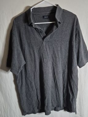 Izod Men's Dark Charcoal Gray Polo